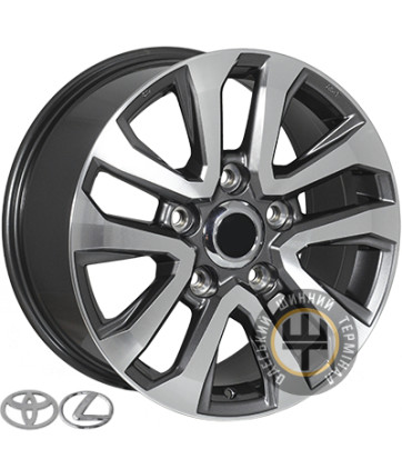 JH H706 8.5x18 5x150 ET58 DIA110.1 Gun metal full polish (Темно-серый с полированным ободом)