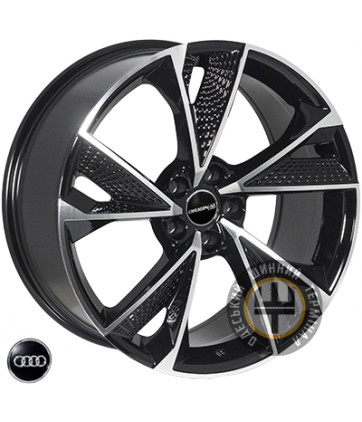 JH H861 8.5x19 5x114.3 ET35 DIA73.1 Черный с алмазной механической обработкой лицевой поверхности