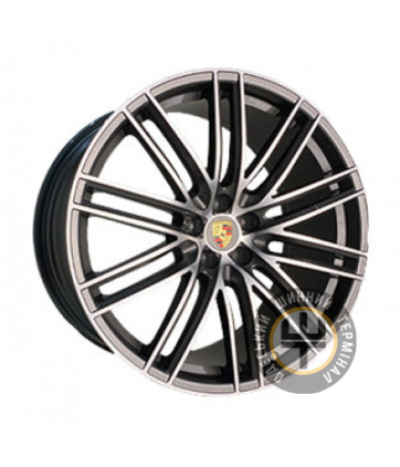 Replica PR897 9.5x21 5x112 ET24 DIA66.45 Gun metal full polish (Темно-серый с полированным ободом)