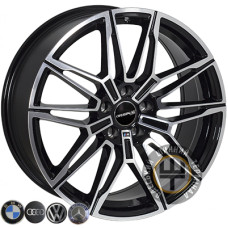 Zorat Wheels BK5938 8x18 5x120 ET25 DIA74.1 Black polished (Черный с полированной лицевой частью)