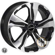 Zorat Wheels BK5520 7.5x17 5x114.3 ET45 DIA64.1 Black polished (Черный с полированной лицевой частью)