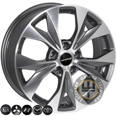 Zorat Wheels BK606 6.5x16 5x114.3 ET45 DIA67.1 Grey Polished (Темно-серый с полированной лицевой частью)