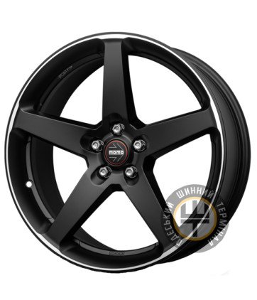 Momo Five 8x18 5x112 ET25 DIA79.6 Black Matt Polished (Черный матовый полированный)