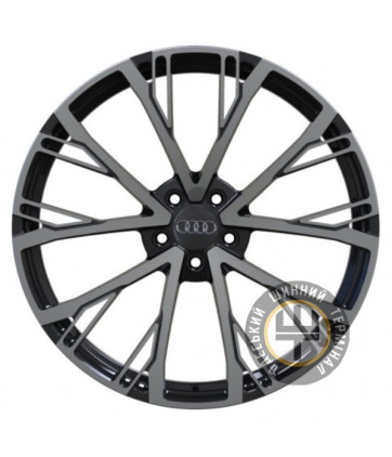 Replica FORGED A2110264 8.5x21 5x112 ET43 DIA66.5 Gloss black with dark machined face