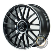 Replica FORGED MR2110281 9.5x20 5x112 ET41 DIA66.5 Satin black lip polish