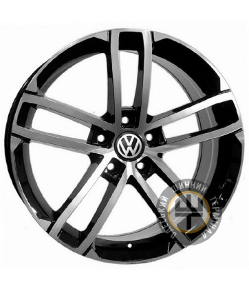 Replica Volkswagen CT-2279 6.5x15 5x112 ET38 DIA57.1 Серый, полированные спицы и обод