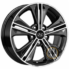 Replica Hyundai CT-1752 6x16 5x114.3 ET43 DIA67.1 Серый, полированные спицы и обод