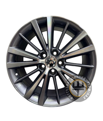 Replica VW CT-2255 8x17 5x114.3 ET40 DIA60.1 Gun metal full polish (Темно-серый с полированным ободом)