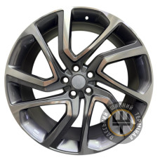 Replica RANGE ROVER  LR-023 9.5x20 5x108 ET45 DIA63.3 Gun metal full polish (Темно-серый с полированным ободом)