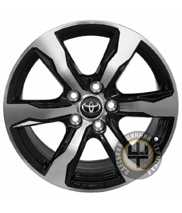Replica TOYOTA CT-2383 7x17 5x114.3 ET42 DIA60.1 Серый, полированные спицы и обод