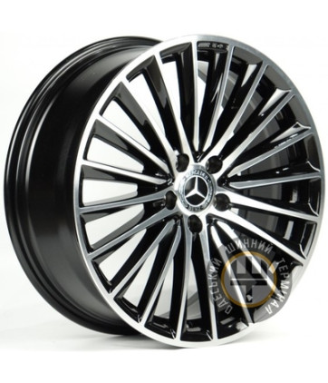 Replica MR582 7.5x19 5x112 ET40 DIA66.56 Gun metal full polish (Темно-серый с полированным ободом)