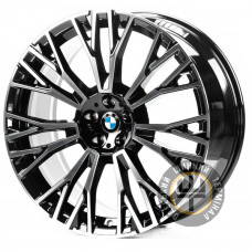 Replica B002 10.5x22 5x112 ET43 DIA66.56 Gloss Black Machined Face (Черный глянцевый полированное лицо)