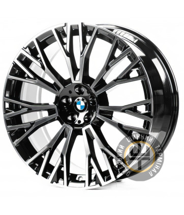 Replica B002 8x19 5x120 ET35 DIA72.6 Gloss Black Machined Face (Черный глянцевый полированное лицо)