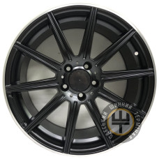Replica Mercedes-Benz CT-1114 8.5x18 5x112 ET45 DIA66.6 Черный матовый с полированным ободом