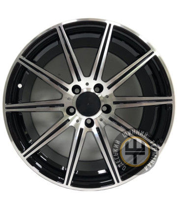 Replica Mercedes-Benz CT-1122 8.5x18 5x112 ET43 DIA66.6 Серый, полированные спицы и обод