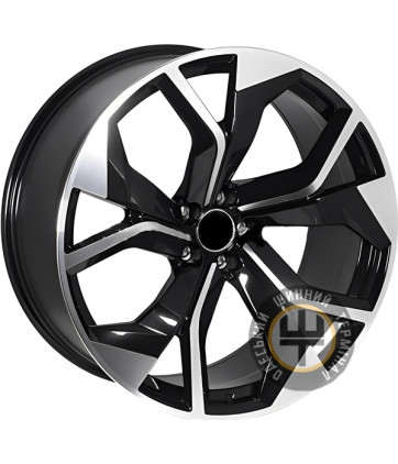 JH AO862 9.5x23 5x112 ET20 DIA66.6 Черный с алмазной механической обработкой лицевой поверхности