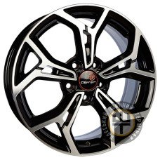 Vector R203 7x17 5x112 ET40 DIA57.1 Black polished (Черный с полированной лицевой частью)