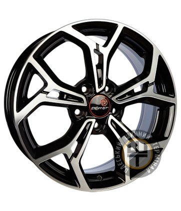 Vector R203 7x17 5x112 ET40 DIA57.1 Black polished (Черный с полированной лицевой частью)
