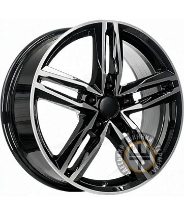 Vector B138 7x17 5x108 ET42 DIA67.1 Black polished (Черный с полированной лицевой частью)