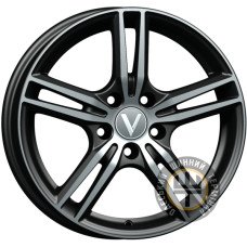 Vector B223 6.5x16 5x114.3 ET38 DIA67.1 Black polished (Черный с полированной лицевой частью)