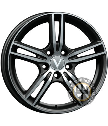 Vector B223 6.5x16 5x114.3 ET38 DIA67.1 Black polished (Черный с полированной лицевой частью)