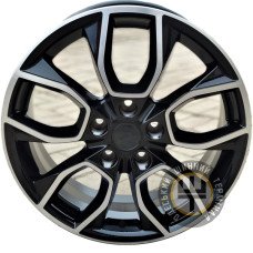 Vector R202 7x18 5x114.3 ET40 DIA67.1 Black polished (Черный с полированной лицевой частью)