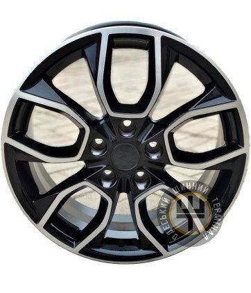 Vector R202 7x18 5x114.3 ET40 DIA67.1 Black polished (Черный с полированной лицевой частью)