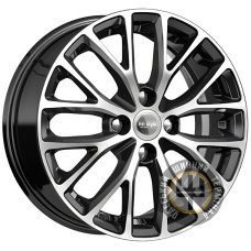 Vector B112 6x15 4x100 ET46 DIA54.1 Black polished (Черный с полированной лицевой частью)