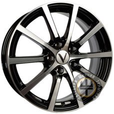 Vector K102 7x17 5x114.3 ET35 DIA67.1 Black polished (Черный с полированной лицевой частью)