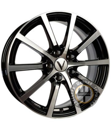 Vector K102 7x17 5x114.3 ET35 DIA67.1 Black polished (Черный с полированной лицевой частью)