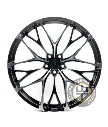 WS FORGED WS-02M 10.5x21 5x112 ET43 DIA66.45 Satin black with machined face