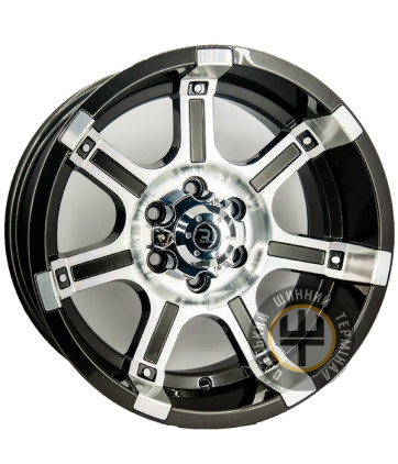 GT 718 8x16 6x114.3 ET-10 DIA66.1 Серый, полированные спицы и обод