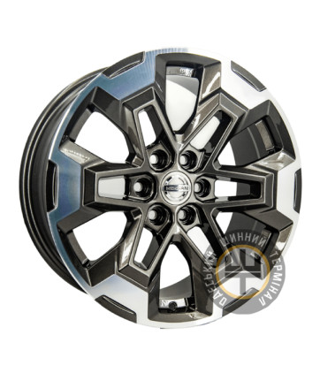 GT LP170 7.5x17 6x114.3 ET25 DIA66.1 Черный с алмазной механической обработкой лицевой поверхности