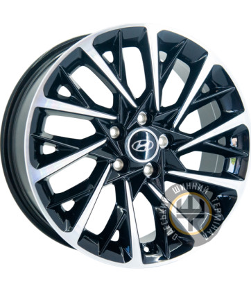 GT JA119 7.5x18 5x114.3 ET50.5 DIA67.1 Черный с алмазной механической обработкой лицевой поверхности