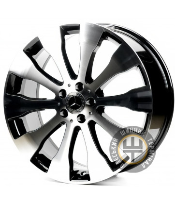 Replica MR1289 8.5x20 5x112 ET62 DIA66.6 Gloss Black Machined Face (Черный глянцевый полированное лицо)