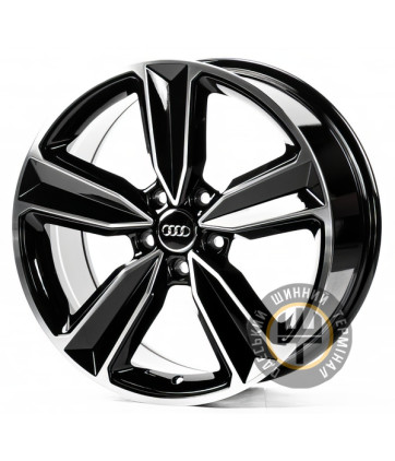 Replica A5400 8x18 5x112 ET40 DIA66.6 Gloss Black Machined Face (Черный глянцевый полированное лицо)