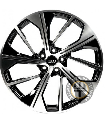 Replica A5565 8.5x20 5x112 ET35 DIA66.45 Gloss Black Machined Face (Черный глянцевый полированное лицо)