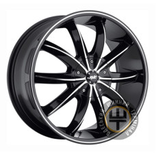 Mi-tech A-608 Avenue 7.5x17 5x114.3/120 ET40 DIA74.1 Черный, полированные спицы
