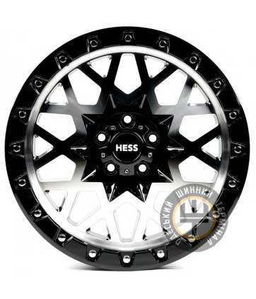 Off Road Wheels OW1458 8.5x18 5x112 ET40 DIA66.6 Gloss Black W/Milled Spoker