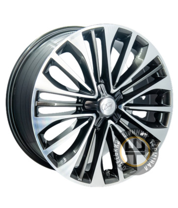 Replica Hyundai GT 5032 8x19 5x114.3 ET42 DIA67.1 Gun metal full polish (Темно-серый с полированным ободом)