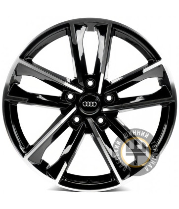 Replica A1065 9x20 5x130 ET59 DIA71.5 Gloss Black Machined Face (Черный глянцевый полированное лицо)