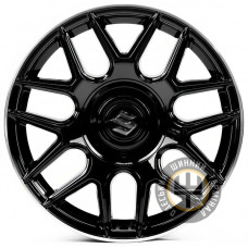 Replica SZ2800 7.5x17 5x139.7 ET10 DIA108 Чёрный глянцевый с полированной полкой
