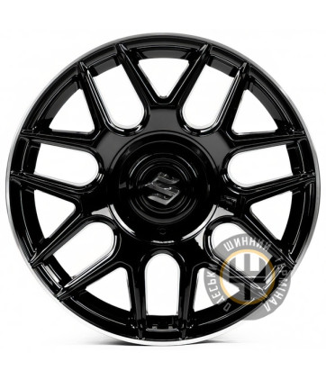 Replica SZ2800 7.5x17 5x139.7 ET10 DIA108 Чёрный глянцевый с полированной полкой