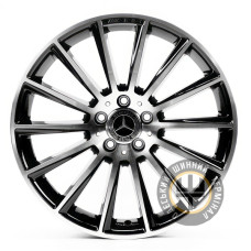 Replica MR5001 7.5x19 5x112 ET44 DIA66.6 Gloss Black Machined Face (Черный глянцевый полированное лицо)