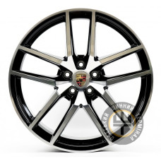 Replica PR590 10x20 5x112 ET19 DIA66.5 Gloss Black Machined Face (Черный глянцевый полированное лицо)