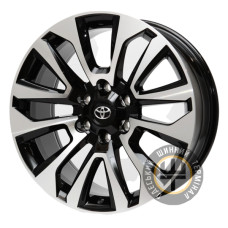 Replica Toyota ZT904 8x18 6x139.7 ET25 DIA106.1 Черный с алмазной механической обработкой лицевой поверхности