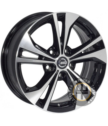 Zorat Wheels BKY1141 6.5x16 5x114.3 ET40 DIA66.1 Black polished (Черный с полированной лицевой частью)