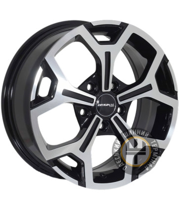 Zorat Wheels BK5409 6.5x16 5x114.3 ET50 DIA66.1 Black polished (Черный с полированной лицевой частью)