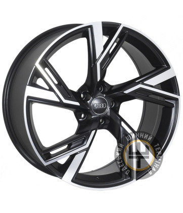 Zorat Wheels BK5632 8.5x19 5x112 ET25 DIA66.6 Matte Black with Machined Face