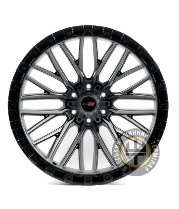 Off Road Wheels OW1895 12x22 12x135 ET-44 DIA110.1 Matt_Gray_Lip_Matt_Black